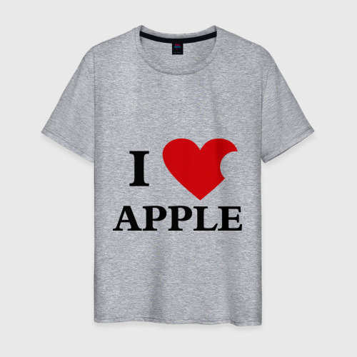 Мужская футболка хлопок love apple, цвет меланж