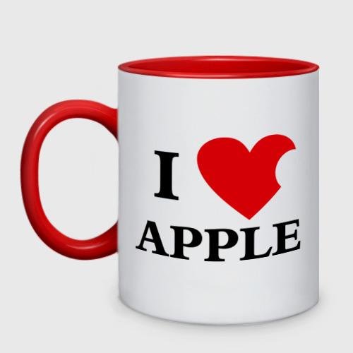 Кружка двухцветная love apple