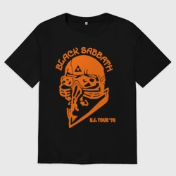 Женская футболка хлопок Oversize Black Sabbath