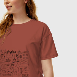 Женская футболка хлопок Oversize Все силыF физики - фото 2