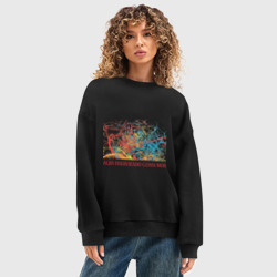 Женский свитшот oversize без начеса хлопок Aliis inserviendo consumor - фото 2