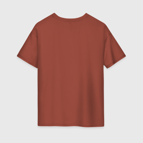 Женская футболка хлопок Oversize Плохая Люба, цвет кирпичный - фото 2