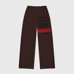 Женские брюки oversize без начеса хлопок Царские имена Николай