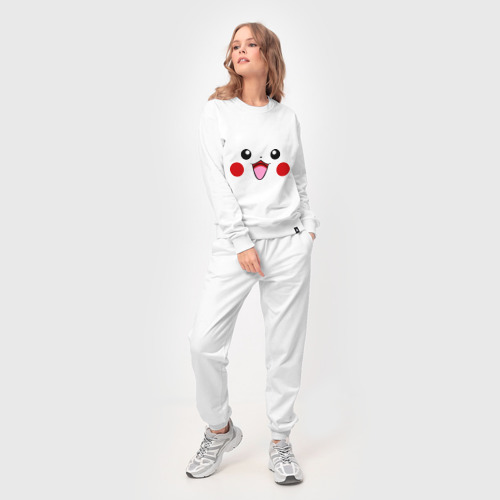 Женский костюм хлопок Серый Pikachu, цвет белый - фото 3
