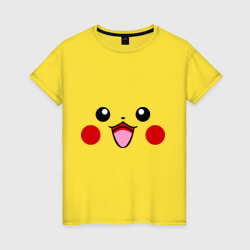 Женская футболка хлопок Серый Pikachu