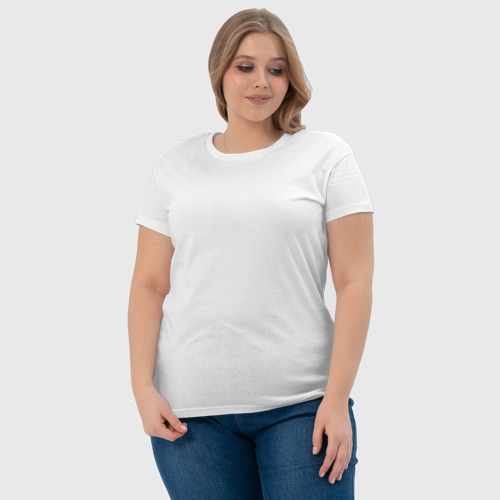 Женская футболка хлопок Охраняется администрацией, цвет белый - фото 6