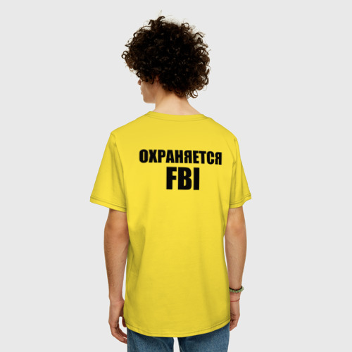 Мужская футболка хлопок Oversize Охраняется FBI - фото 4