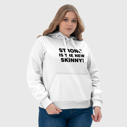 Женская толстовка хлопок Strong is the new skinny - фото 6