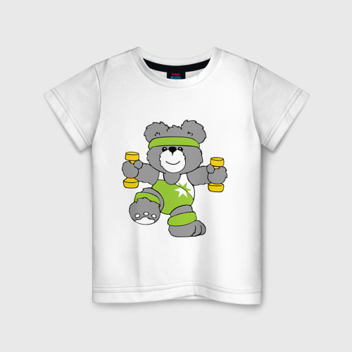 Детская футболка хлопок Fitness bear