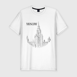 Мужская футболка хлопок Slim Moscow эскиз