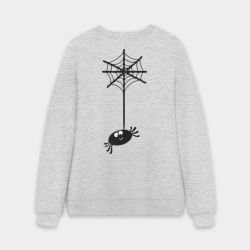 Мужской свитшот oversize без начеса хлопок Паучок на спине