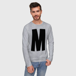 Мужской лонгслив хлопок Мы - буква М парная - фото 2