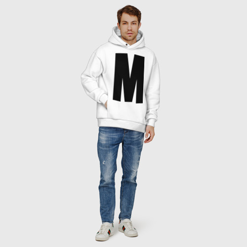 Мужское худи Oversize хлопок МыМ, цвет белый - фото 6