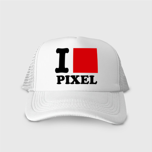 Кепка тракер с сеткой i love pixel - я люблю пиксили