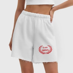 Женские шорты oversize футер хлопок Леди босс - фото 2