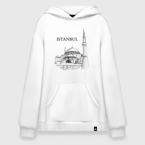 Худи SuperOversize хлопок Istambul эскиз, цвет белый