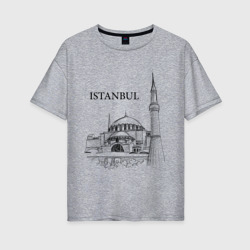 Istambul эскиз – Футболка оверсайз из хлопка с принтом купить со скидкой в -16%