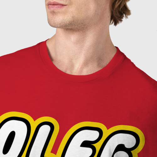 Мужская футболка хлопок Oleg, цвет красный - фото 6