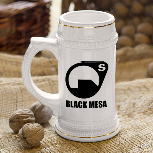 Кружка пивная Black mesa Black logo - фото 4