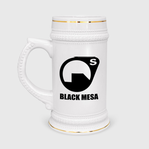 Кружка пивная Black mesa Black logo