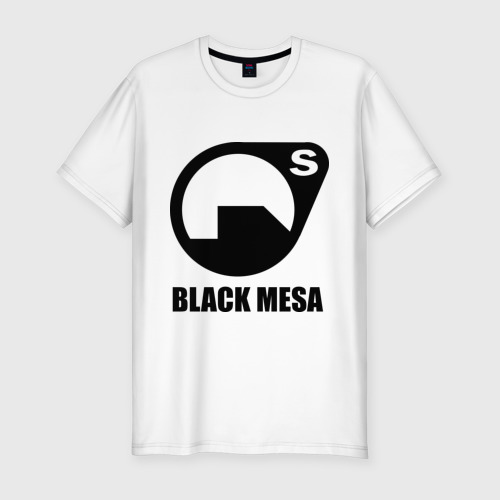 Мужская футболка хлопок Slim Black mesa Black logo, цвет белый