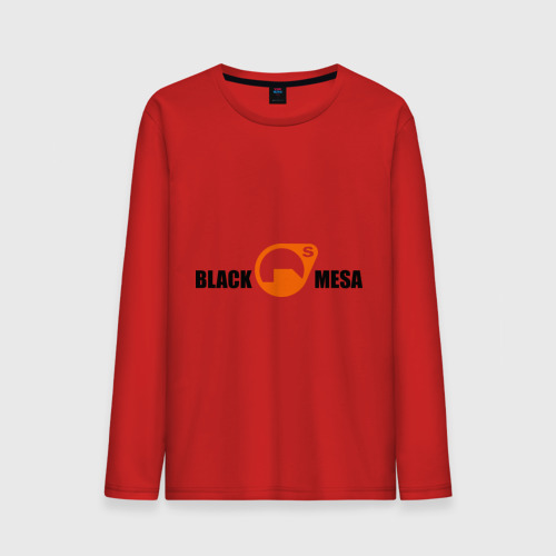 Мужской лонгслив хлопок Black mesa Main logo, цвет красный