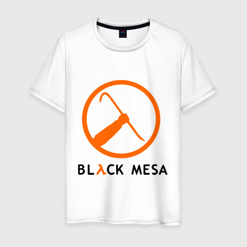 Мужская футболка хлопок Black mesa Orange logo