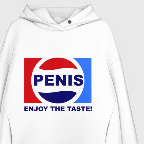 Женское худи Oversize хлопок Penis - enjoy the taste - фото 3