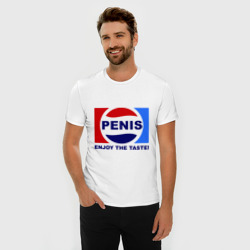 Мужская футболка хлопок Slim Penis - enjoy the taste - фото 2