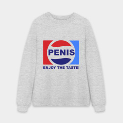 Мужской свитшот oversize без начеса хлопок Penis - enjoy the taste