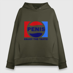 Женское худи Oversize хлопок Penis - enjoy the taste