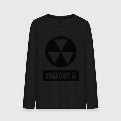 Мужской лонгслив хлопок Fallout Black logo, цвет черный