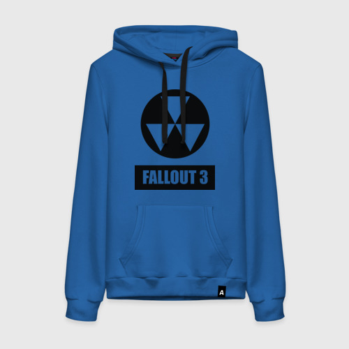 Женская толстовка хлопок Fallout Black logo, цвет синий