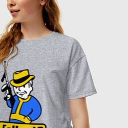 Женская футболка хлопок Oversize Fallout Man - фото 2