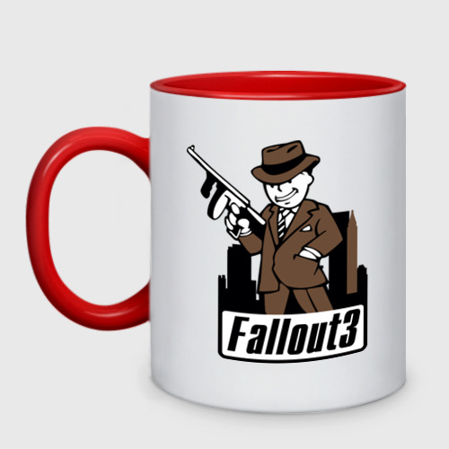 Кружка двухцветная Fallout Man with gun
