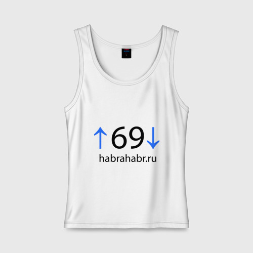 Женская майка хлопок 69 Habra, цвет белый