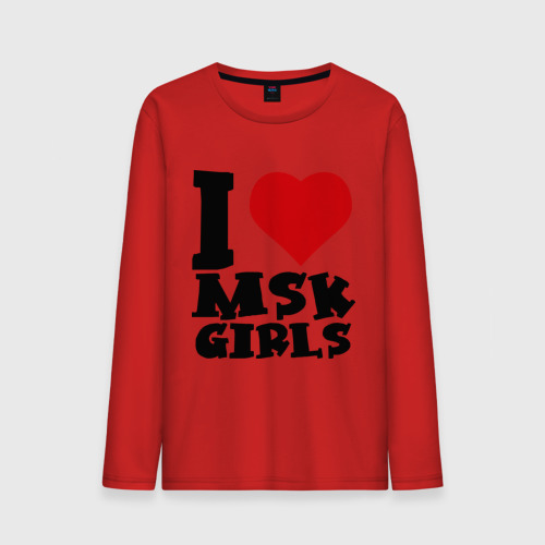 Мужской лонгслив хлопок MSK GIRLS, цвет красный