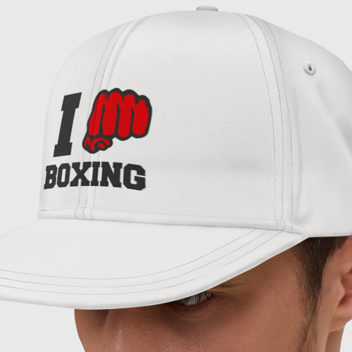 Кепка с прямым козырьком i love boxing - я люблю бокс