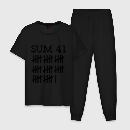 Мужская пижама хлопок Sum 41 black, цвет черный