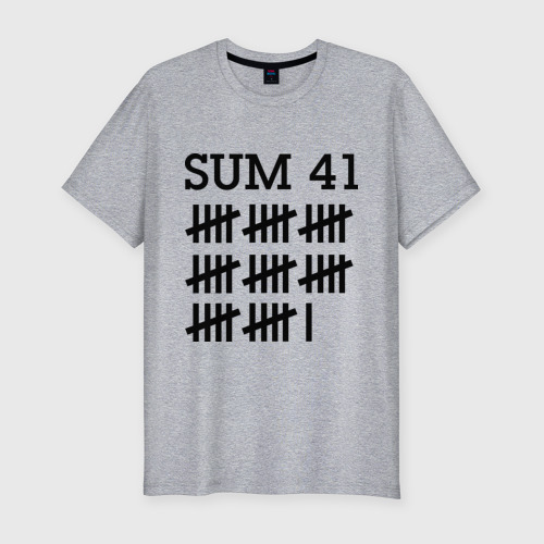 Мужская футболка хлопок Slim Sum 41 black, цвет меланж