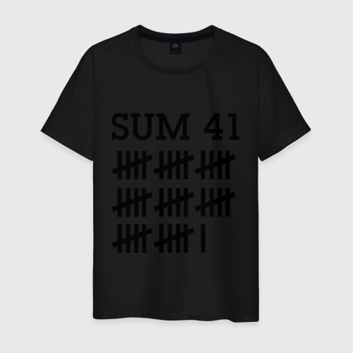 Мужская футболка хлопок Sum 41 black, цвет черный