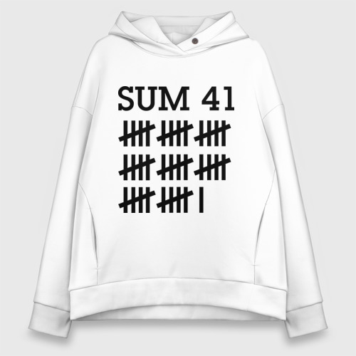 Женское худи Oversize хлопок Sum 41 black, цвет белый