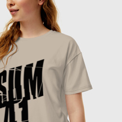 Женская футболка хлопок Oversize Sum forty one - фото 2
