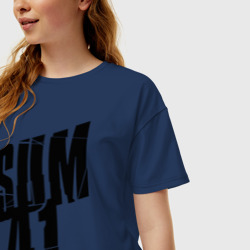 Женская футболка хлопок Oversize Sum forty one - фото 2