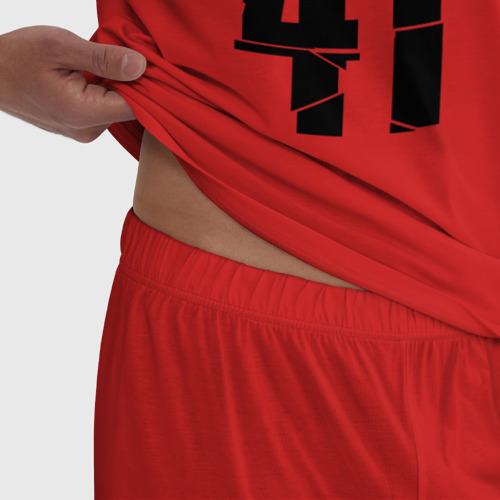 Мужская пижама хлопок Sum forty one, цвет красный - фото 6