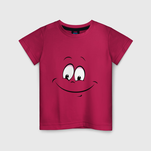 Детская футболка хлопок Позитив со всех сторон, цвет маджента