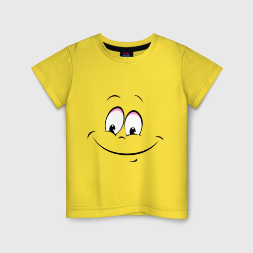 Детская футболка хлопок Позитив со всех сторон, цвет желтый