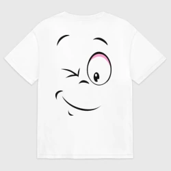 Женская футболка хлопок Oversize Позитив со всех сторон