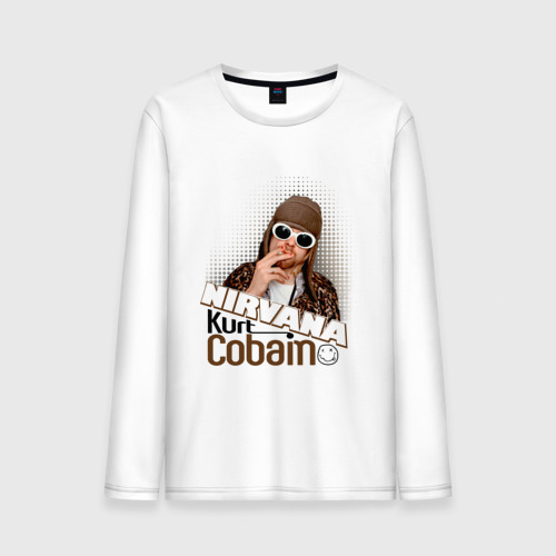 Мужской лонгслив хлопок Kurt Cobain в очках