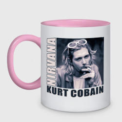 Кружка двухцветная Nirvana - Kurt Cobain
